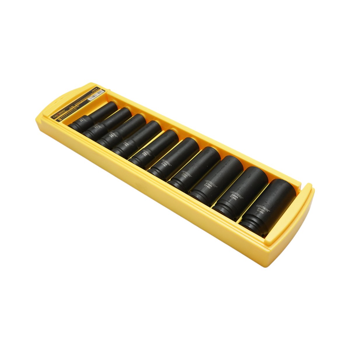 Set 10 chei tubulare de impact lungi 10-24mm, patrat 1/2 inch, material Cr-Mo, standard DIN 3121, industrial Crownman